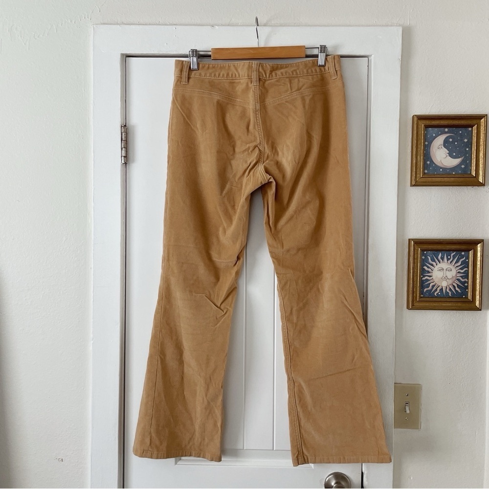 Banana Republic Factory Low Rise Tan Corduroy Pants Y2K Wide Leg Casual 2002 33" - Picture 6 of 8